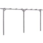 Vidaxl - pergola de jardin gris 400x40x205 cm bois de pin imprgn