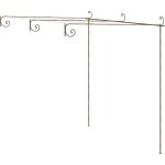 Vidaxl pergola de jardin marron antique 3x3x2, 5 m fer