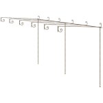 Vidaxl - pergola de jardin marron antique 6x3x2, 5 m fer