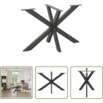 Vidaxl pied de table en acier - pied de table � manger en forme d'araign�e, anthracite, 120 x 68 x (72 ...