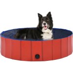 Piscine pliable pour chiens rouge 120x30 cm pvc vidaxl