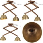 Plafonnier 25 w laiton antique 29x18x85 cm e27 - lampe industrielle - plafonnier design - luminaire vintage ...