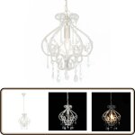 Vidaxl - plafonnier avec perles blanc rond e14 - luminaire suspendu - plafonnier moderne - luminaire ... Vidaxl - plafonnier avec perles blanc rond e14 - luminaire suspendu - plafonnier moderne - luminaire ...