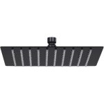 Pomme de douche pluie acier inoxydable 20x20 cm carre noir