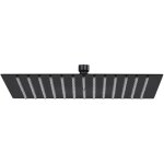 Vidaxl ? pomme de douche pluie carr�e 30x30 cm en acier inoxydable noir ? 168 buses anti - calcaire ? ...