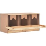Pondoir 3 compartiments 96x40x45 cm bois de pin massif vidaxl