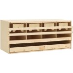 Pondoir 4 compartiments 106x40x45 cm bois de pin massif vidaxl