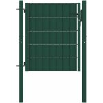 Portail de clture pvc et acier 100x81 cm vert vidaxl