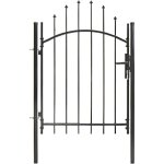 Portail de jardin acier 1 x 1, 5 m noir vidaxl