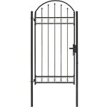 Vidaxl - portail de jardin avec dessus arqué acier 100x250 cm noir Vidaxl - portail de jardin avec dessus arqué acier 100x250 cm noir
