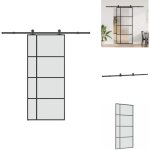 Vidaxl - porte coulissante avec kit de quincaillerie 90x205 cm verre esg - porte coulissante - portes ...