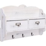 Porte - manteau mural blanc 50x10x34 cm bois vidaxl