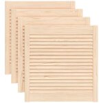 Vidaxl ? porte de placard � persiennes 4 pcs 61, 5x59, 4 cm ? bois de pin massif pour circulation d'air ...