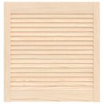 Vidaxl ? porte de placard � persiennes 61, 5 x 59, 4 cm ? bois de pin massif non trait� ? design a�r� ...