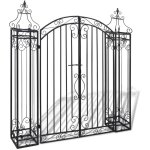 Portillon ornemental de jardin fer forg� 122 x 20, 5 x 134 cm - vidaxl