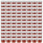Vidaxl - pots � confiture avec couvercles argent�s 96 pcs verre 110 ml