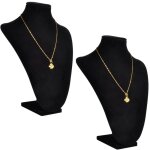 Présentoir buste d'exposition pour colliers en flanelle 2 pcs Présentoir buste d'exposition pour colliers en flanelle 2 pcs