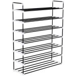 Range - chaussures avec 7 �tag�res m�tal et plastique noir