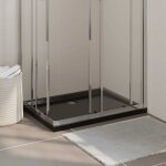 Vidaxl ? receveur de douche � poser abs noir 70x90 cm ? seuil bas pour acc�s facile ? renforc� en fibre ...