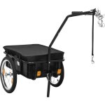 Remorque de vélo / chariot à main 155x60x83 cm acier noir vidaxl Remorque de vélo / chariot à main 155x60x83 cm acier noir vidaxl