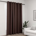 Vidaxl - rideau occultant aspect de lin avec ?illets taupe 290x245 cm