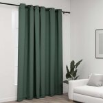 Rideau occultant aspect de lin avec ?illets vert 290x245 cm vidaxl Rideau occultant aspect de lin avec ?illets vert 290x245 cm vidaxl