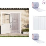 Vidaxl - rideau de porte transparent 200 mmx1, 6 mm 10 m pvc - rideau de porte - rideau pvc - isolation ...