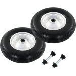 Vidaxl - roue de brouette avec axe 2 pcs pu solide 4. 00 - 8 390 mm
