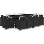Vidaxl - salon de jardin 13 pcs avec coussins r�sine tress�e noir
