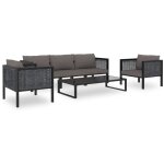 Vidaxl - salon de jardin 6 pcs avec coussins r�sine tress�e anthracite