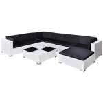 Vidaxl - salon de jardin 8 pcs avec coussins résine tressée blanc Vidaxl - salon de jardin 8 pcs avec coussins résine tressée blanc
