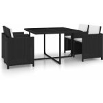 Vidaxl - salon de jardin encastrable 5 pcs et coussins rotin noir Vidaxl - salon de jardin encastrable 5 pcs et coussins rotin noir