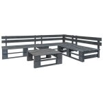 Vidaxl - salon de jardin palette 4 pcs bois gris
