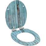 Vidaxl - si�ge wc mdf couvercle � fermeture en douceur bois vieux