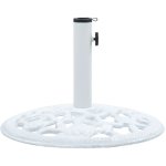 Socle de parasol blanc 12 kg 48 cm fonte vidaxl