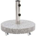 Socle de parasol granite 30 kg rond gris vidaxl