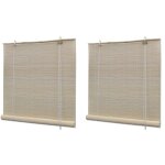 Stores � rouleau bambou naturel 2 pcs 120x160 cm