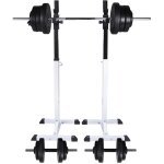 Vidaxl - support d'haltres avec jeu d'haltres et de poids 60, 5 kg