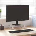 Vidaxl - support de moniteur blanc 40x20x8 cm verre tremp� et m�tal