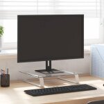 Vidaxl - support de moniteur blanc 40x35x8 cm verre tremp� et m�tal