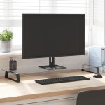 Vidaxl - support de moniteur noir 100x35x8 cm verre tremp� et m�tal