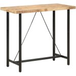 Vidaxl table de bar 120x58x107 cm bois de manguier brut
