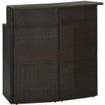 Table de bar de jardin marron 120x55x110 cm résine tressée vidaxl Table de bar de jardin marron 120x55x110 cm résine tressée vidaxl