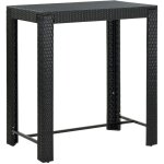 Vidaxl - table de bar de jardin noir 100x60, 5x110, 5 cm r�sine tress�e