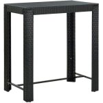Vidaxl - table de bar de jardin noir 100x60, 5x110, 5 cm rsine tresse