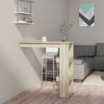 Table bar murale chne sonoma 102x45x103, 5 cm bois d'ingnierie