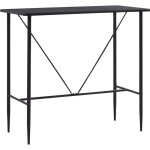 Table de bar noir 120x60x110 cm mdf vidaxl