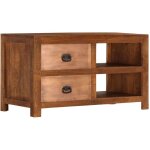 Table basse avec 2 tiroirs 90x40x50 cm bois solide de manguier vidaxl Table basse avec 2 tiroirs 90x40x50 cm bois solide de manguier vidaxl
