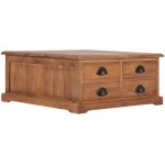 Vidaxl - table basse 68x68x30 cm bois de teck solide