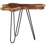 Table basse 70x45 cm bois de teck massif et polyrésine vidaxl Table basse 70x45 cm bois de teck massif et polyrésine vidaxl